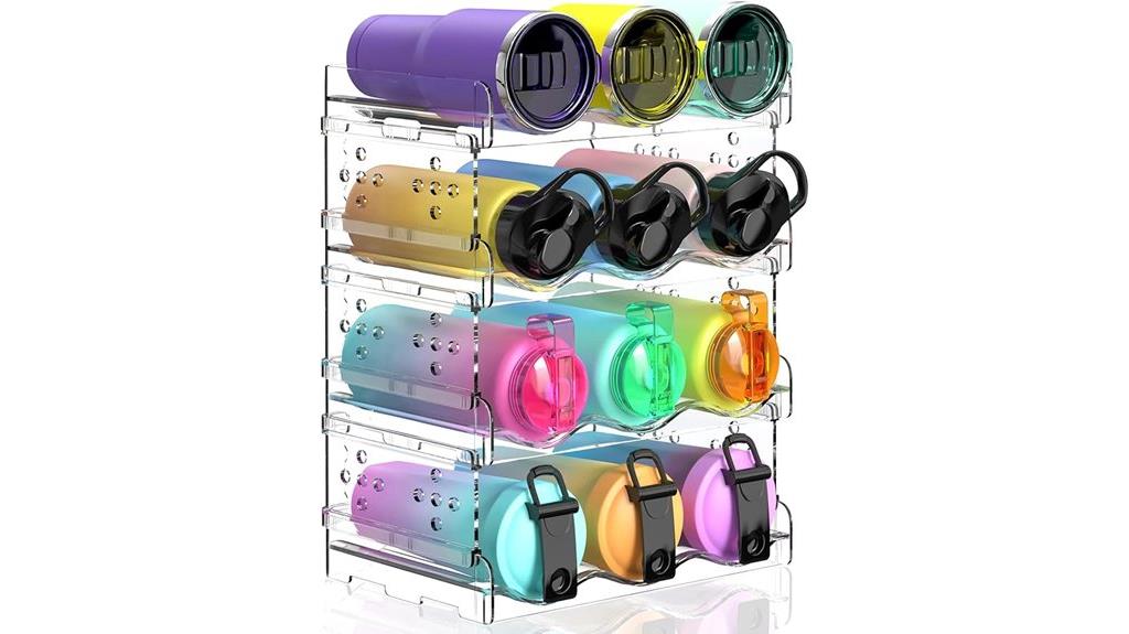 stackable water bottle organizer