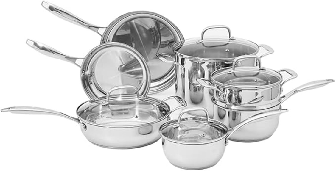 stainless steel induction cookware set