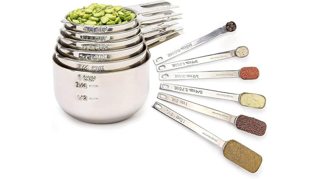 stainless steel measuring set