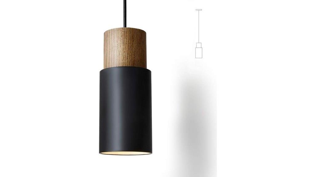 stylish black wood lighting