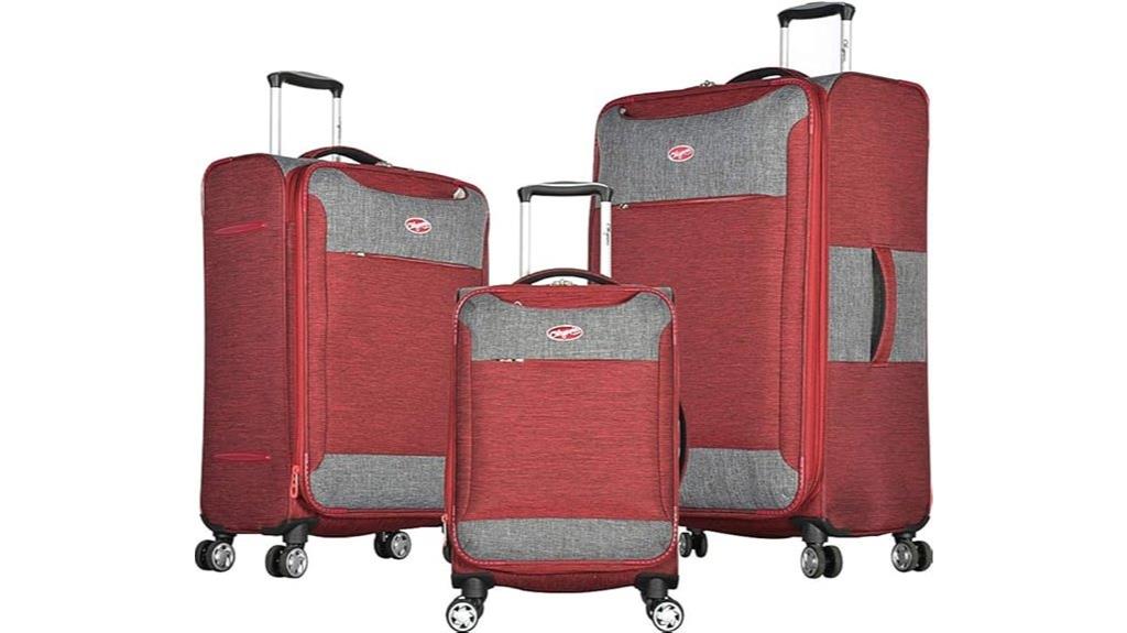 stylish denim luggage set