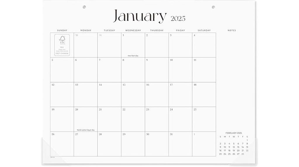 stylish desk calendar 2025 2026