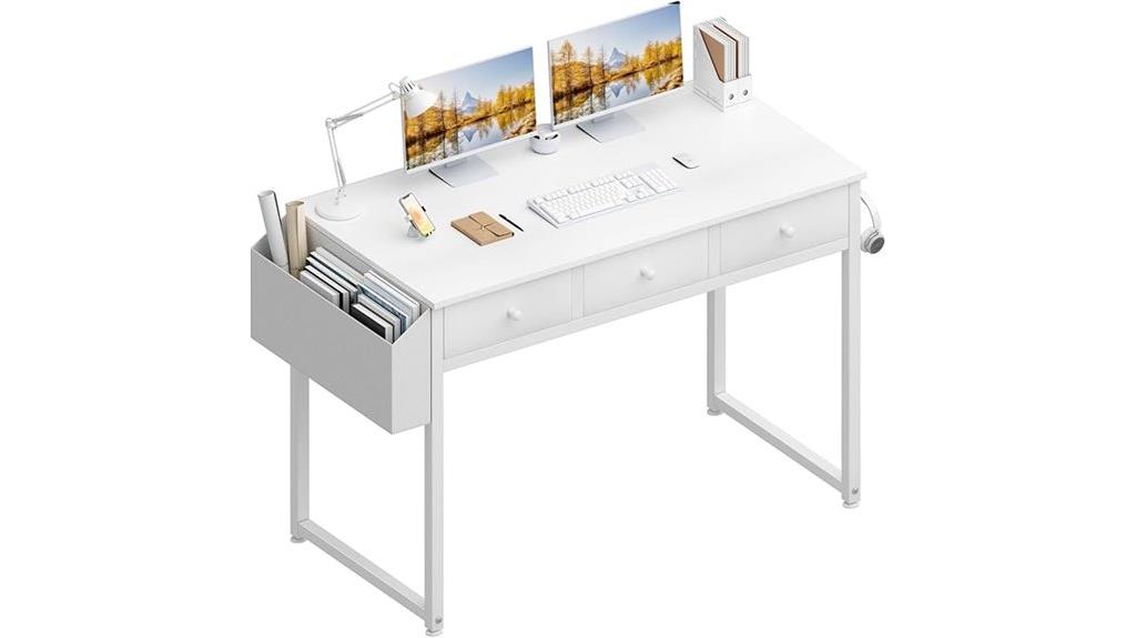 stylish desk with drawers