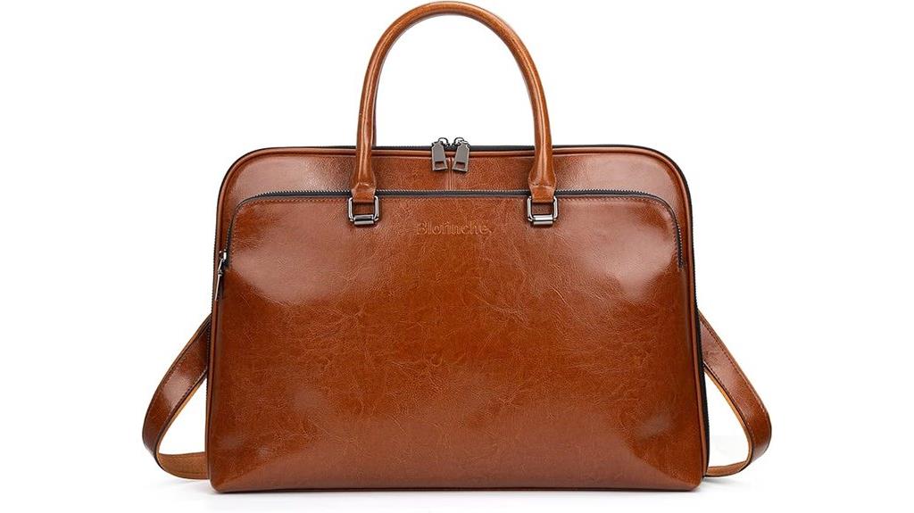 stylish leather laptop bag