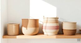 stylish minimalist organizing baskets