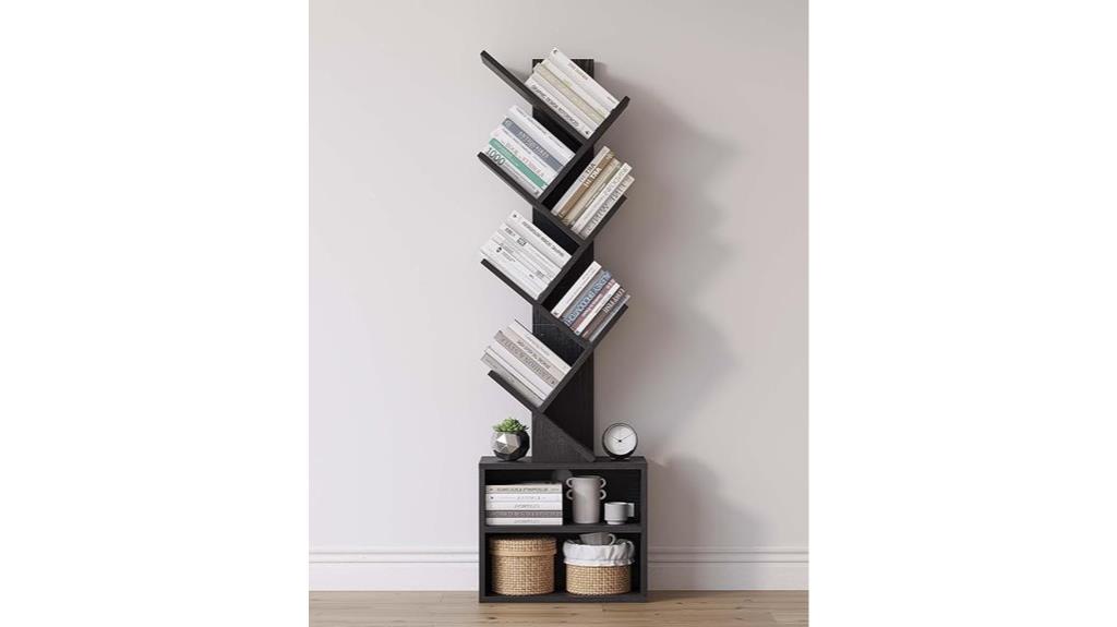 stylish multi tiered bookshelf