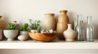 stylish organized open shelving