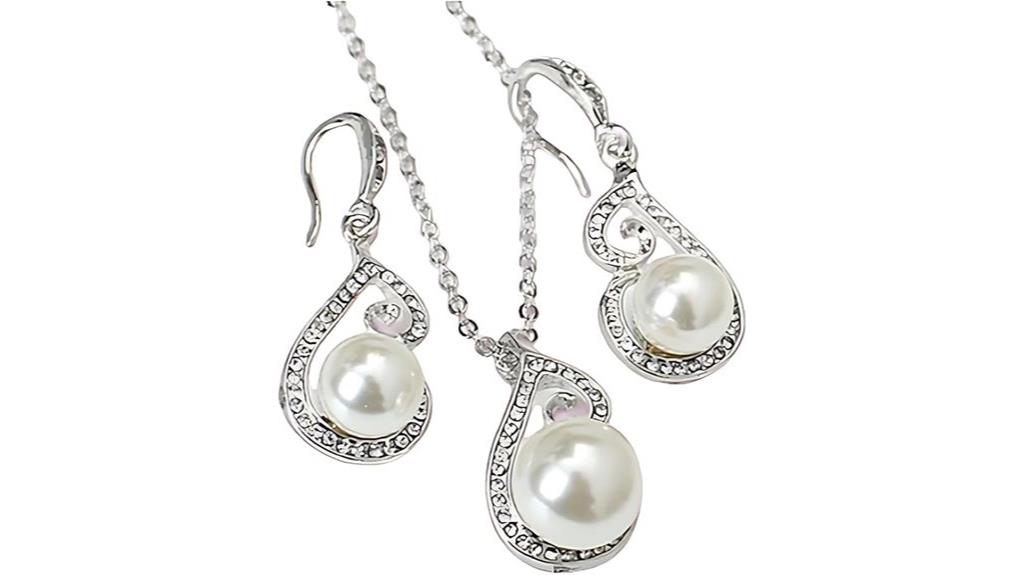 stylish pearl jewelry set