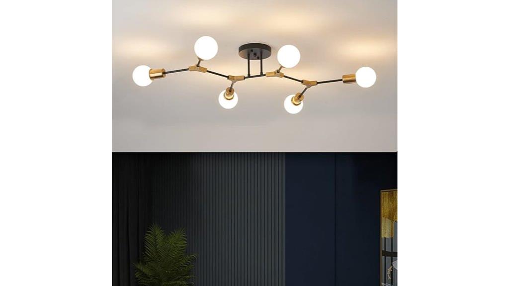 stylish semi flush ceiling fixture