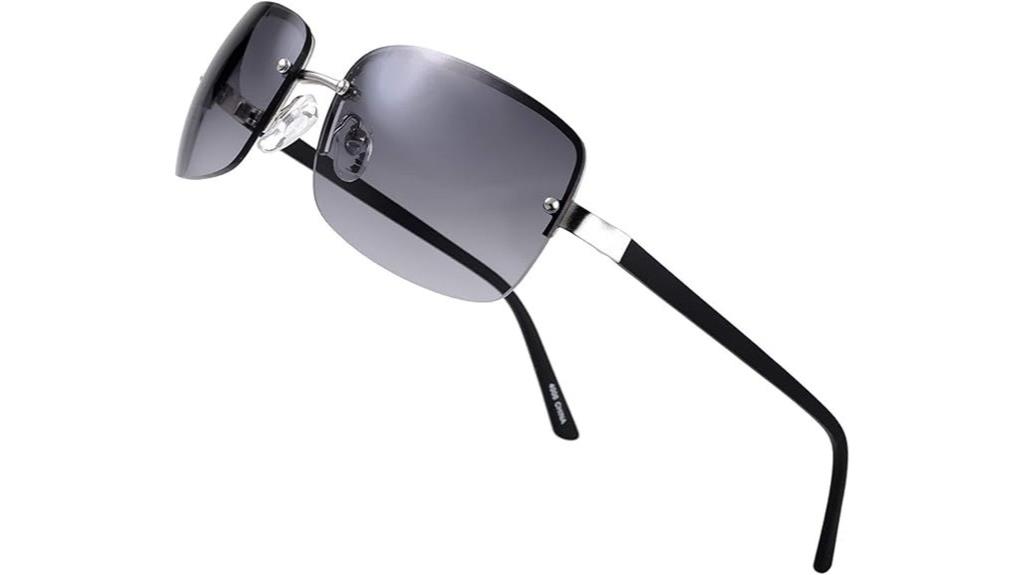 stylish semi rimless sunglasses unisex