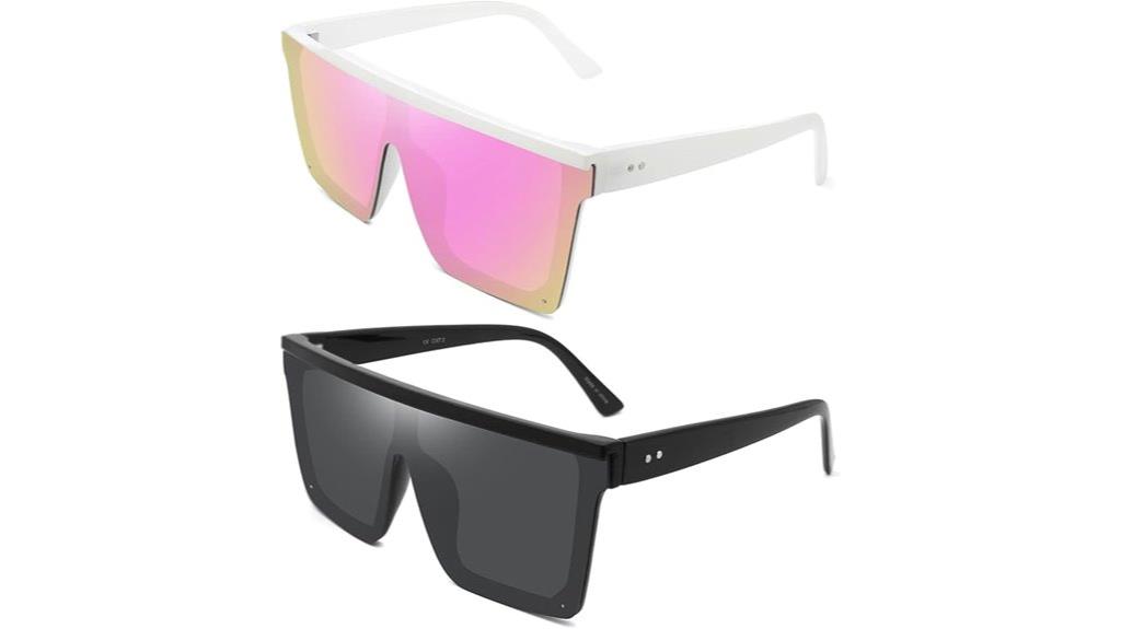 stylish unisex flat top sunglasses