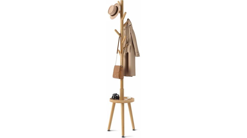 stylish wooden coat rack