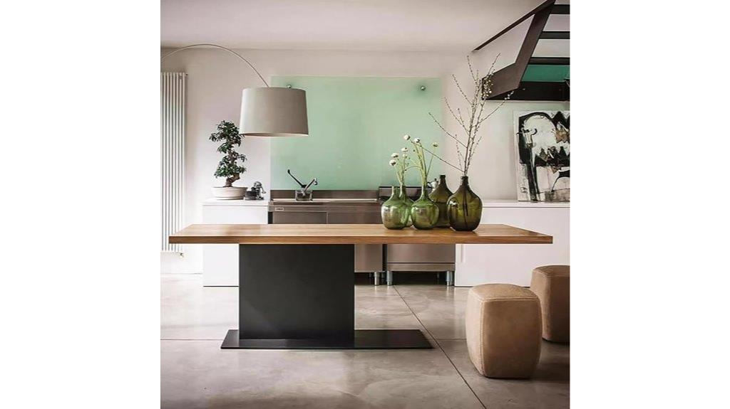 stylish wooden kitchen table