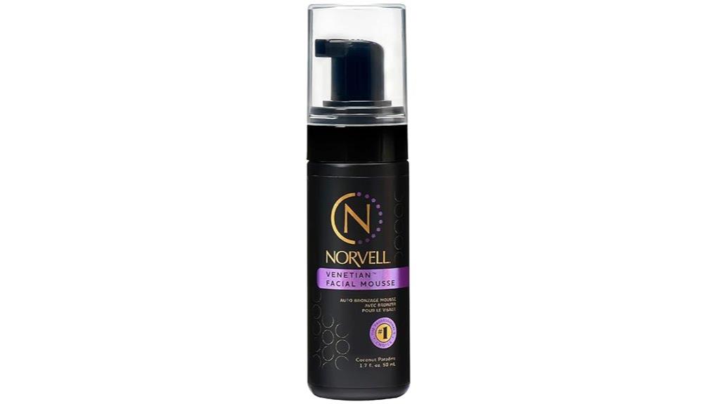 sunless facial tanning mousse
