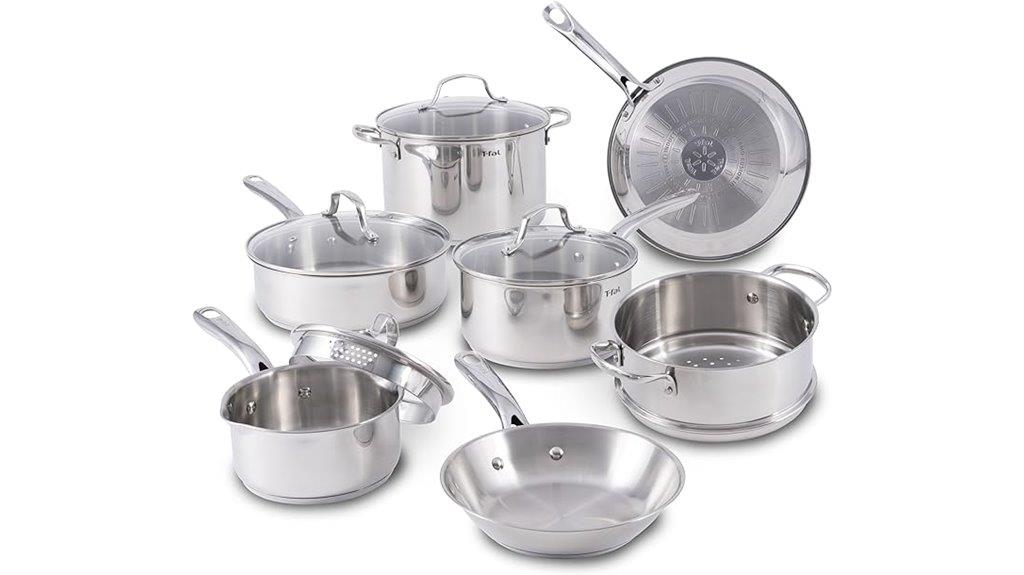 t fal stainless steel cookware