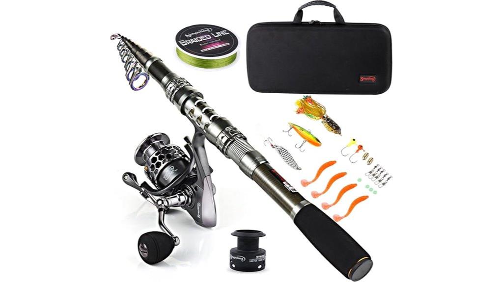 telescopic fishing rod combo