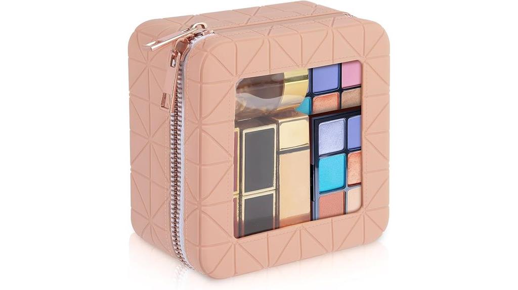 transparent cosmetic storage pouch
