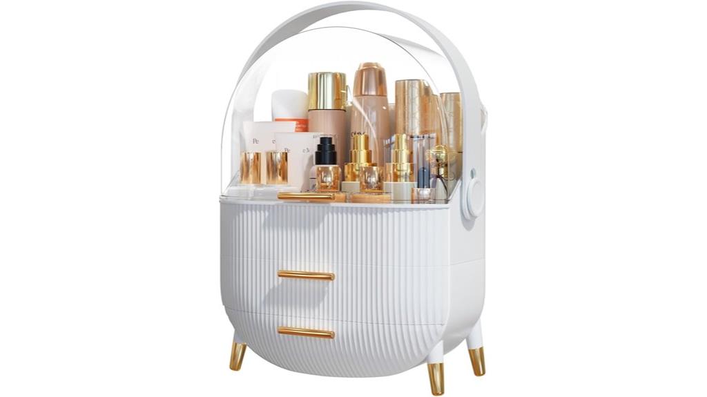 transparent skincare makeup organizer