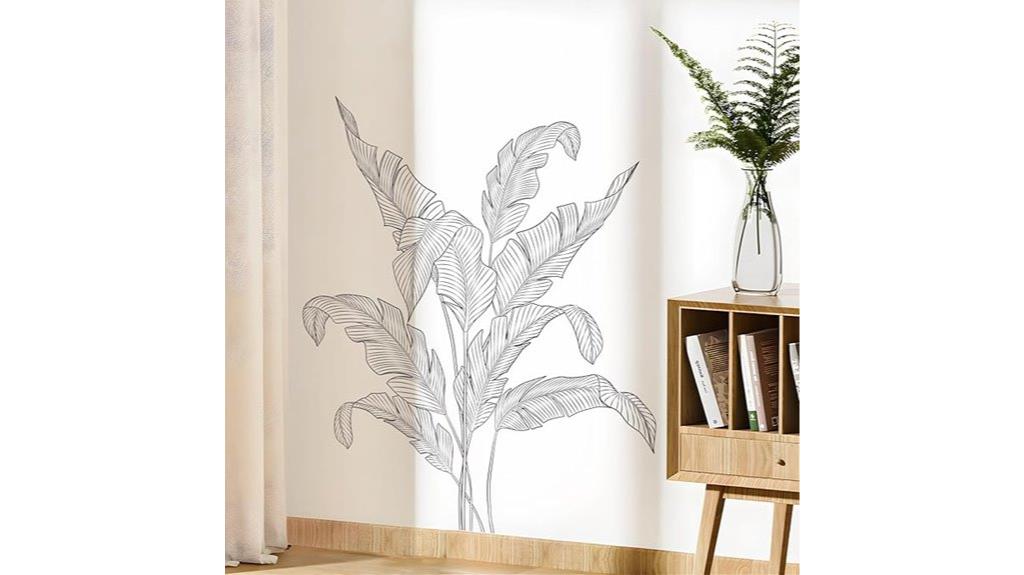 tropical plants wall decor