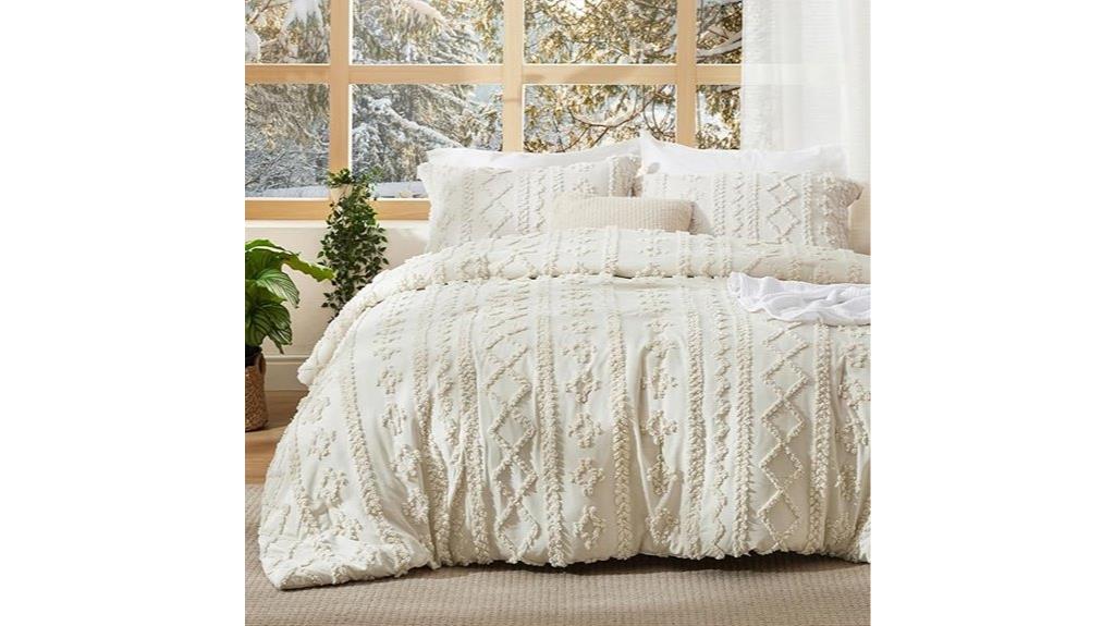 tufted boho queen comforter