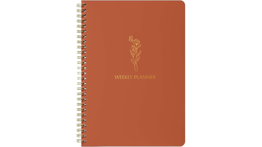 undated weekly planner notebook