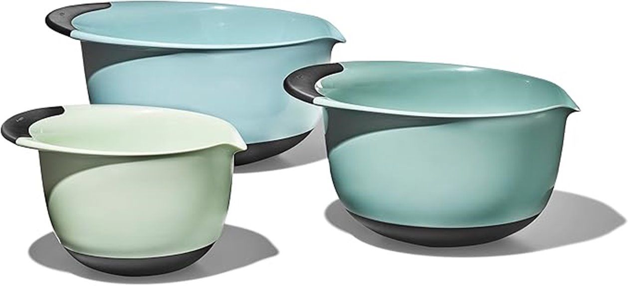 versatile plastic mixing bowls