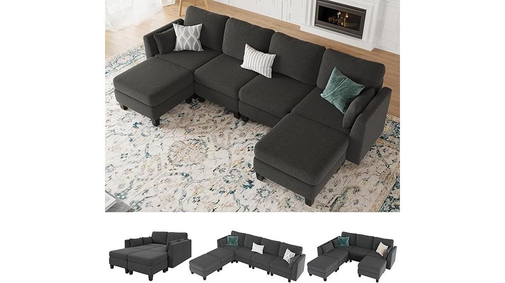 versatile u shaped sofa