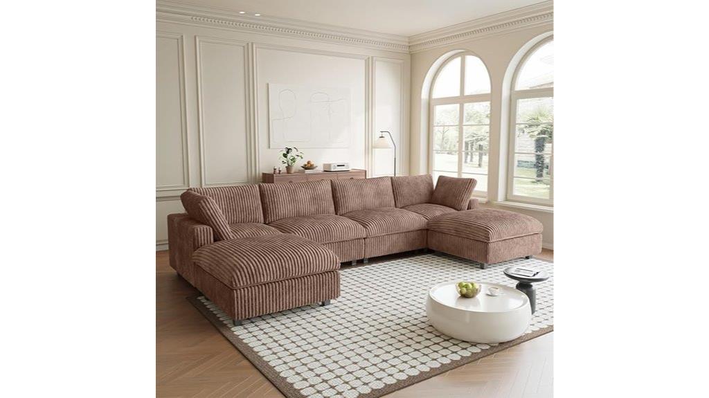 versatile u shaped sofa