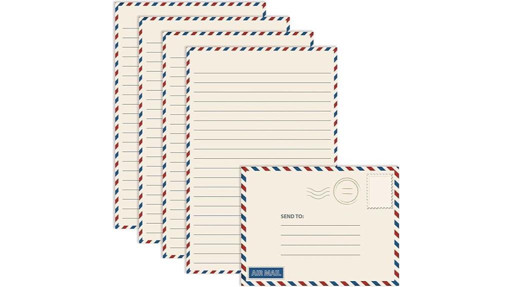 vintage airmail stationery set