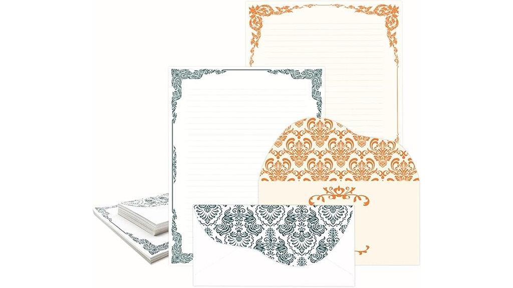 vintage ivory lace stationery