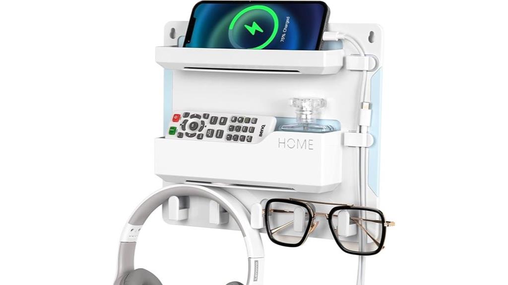 wall mounted bedside organizer