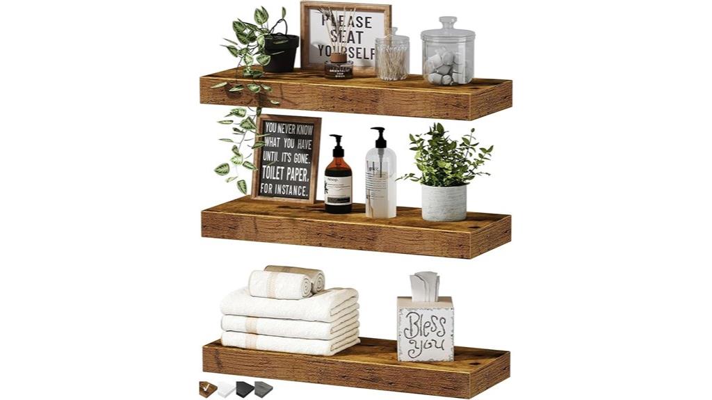 wall mounted floating shelves