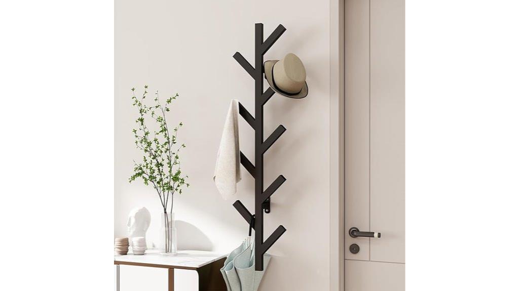 wall mounted metal coat rack