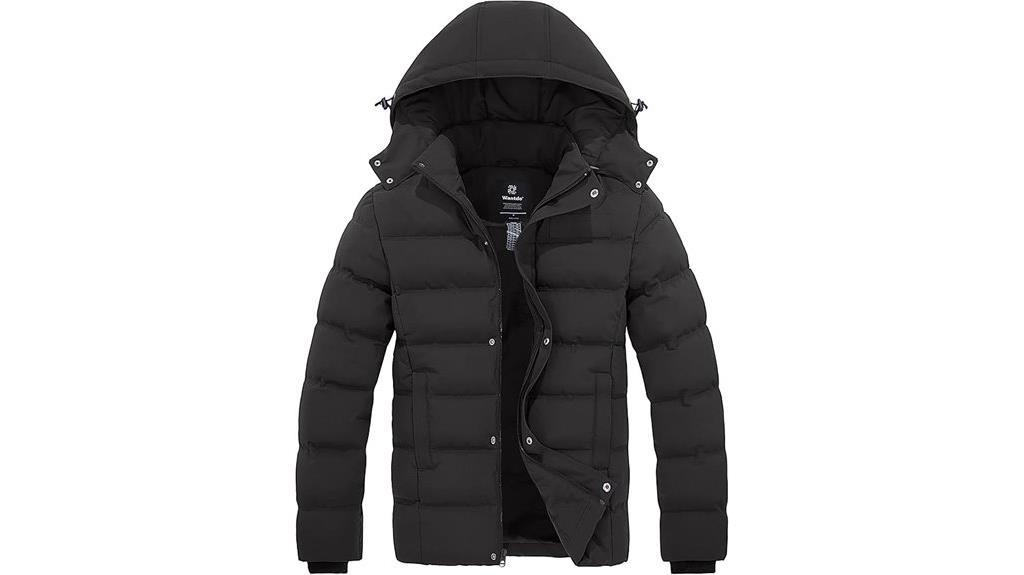 warm hooded puffer jacket