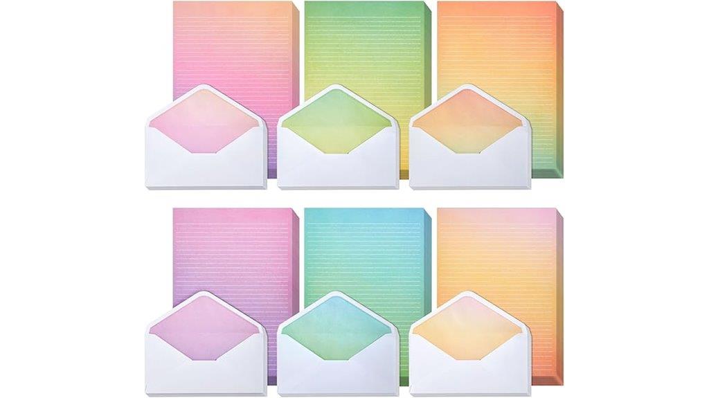watercolor stationery paper set