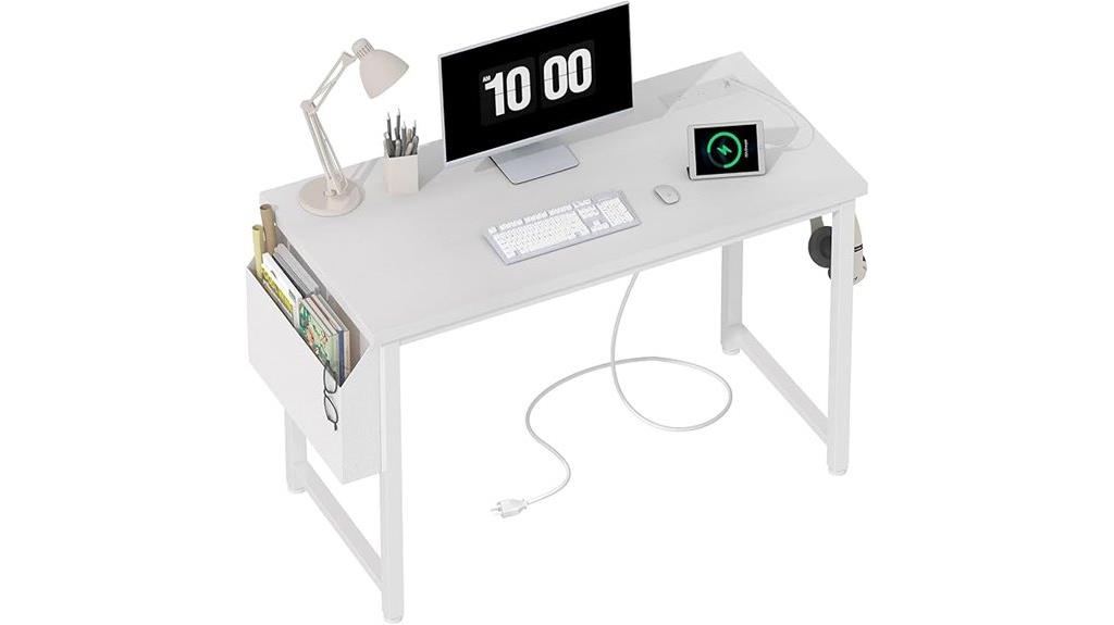 white computer desk outlet