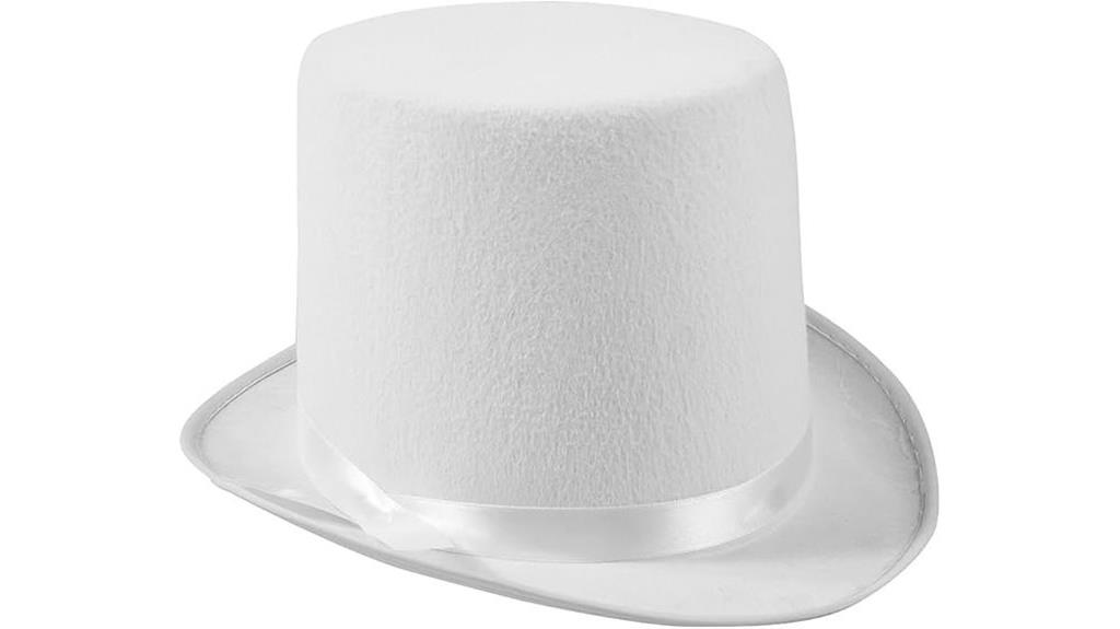 white felt costume hat