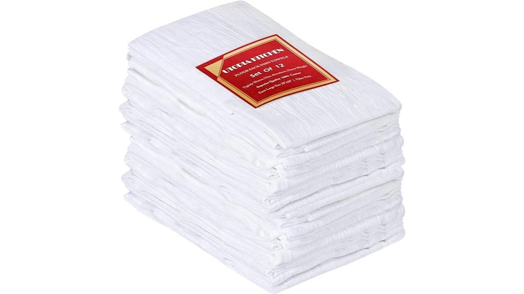 white flour sack towels