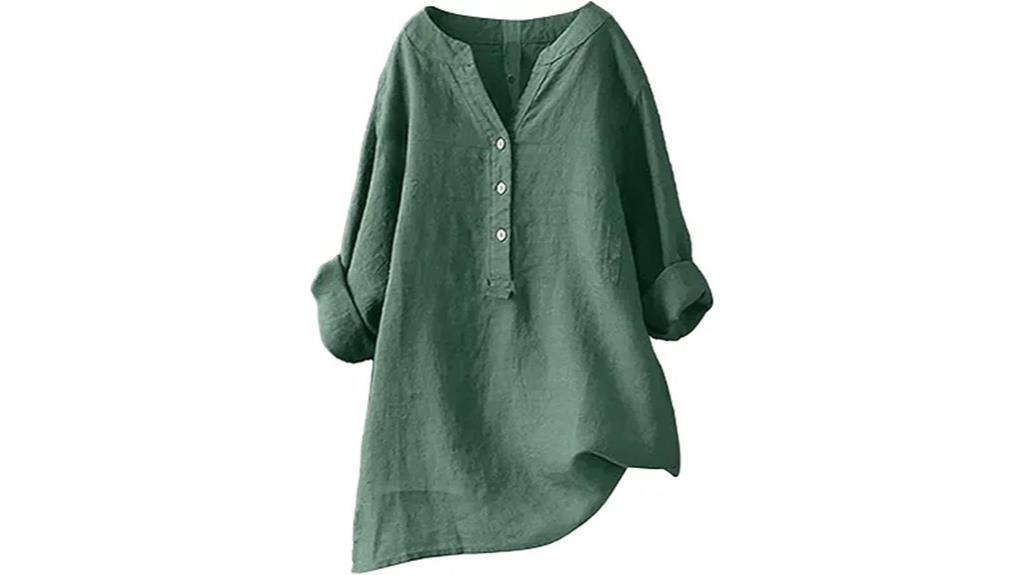 women s cotton linen shirts