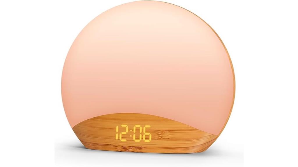 wood grain alarm clock