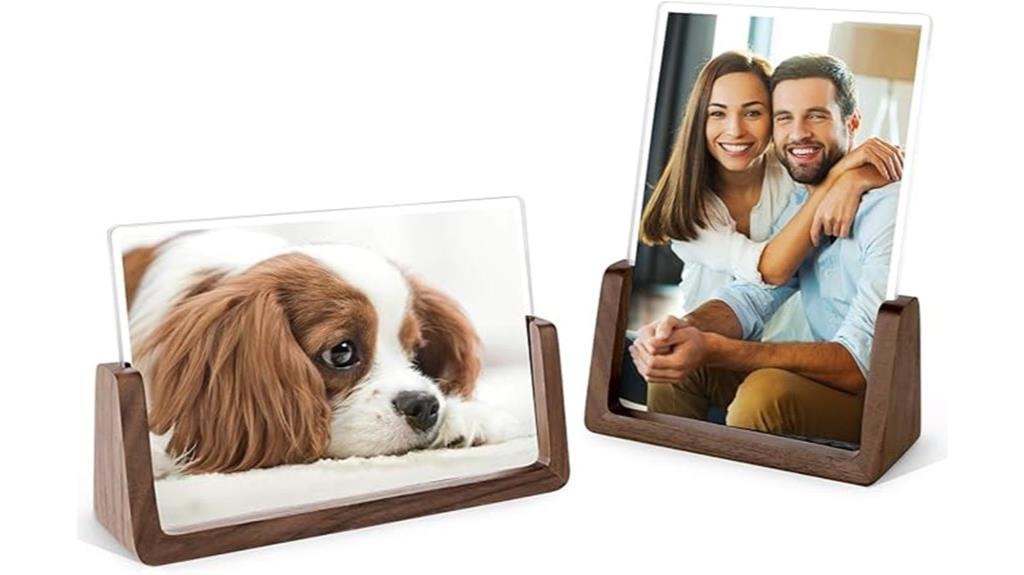 wooden photo frame set