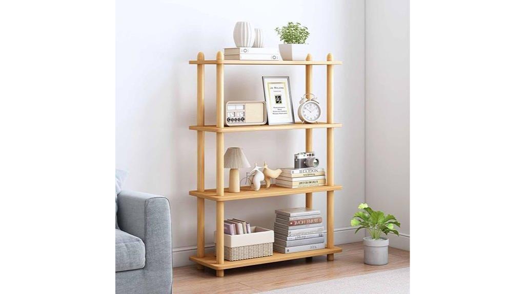 wooden shelf bookcase design