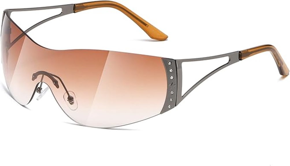 y2k wrap around sunglasses