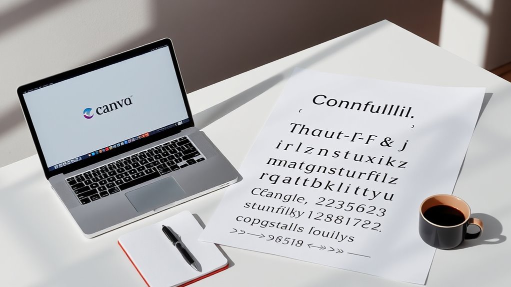 choose simple balanced fonts