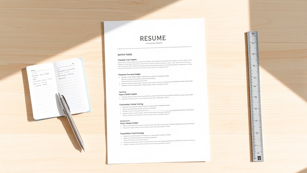 effective minimalist resume layout