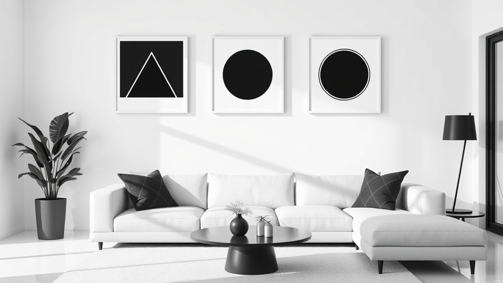 elegant monochrome wall decor