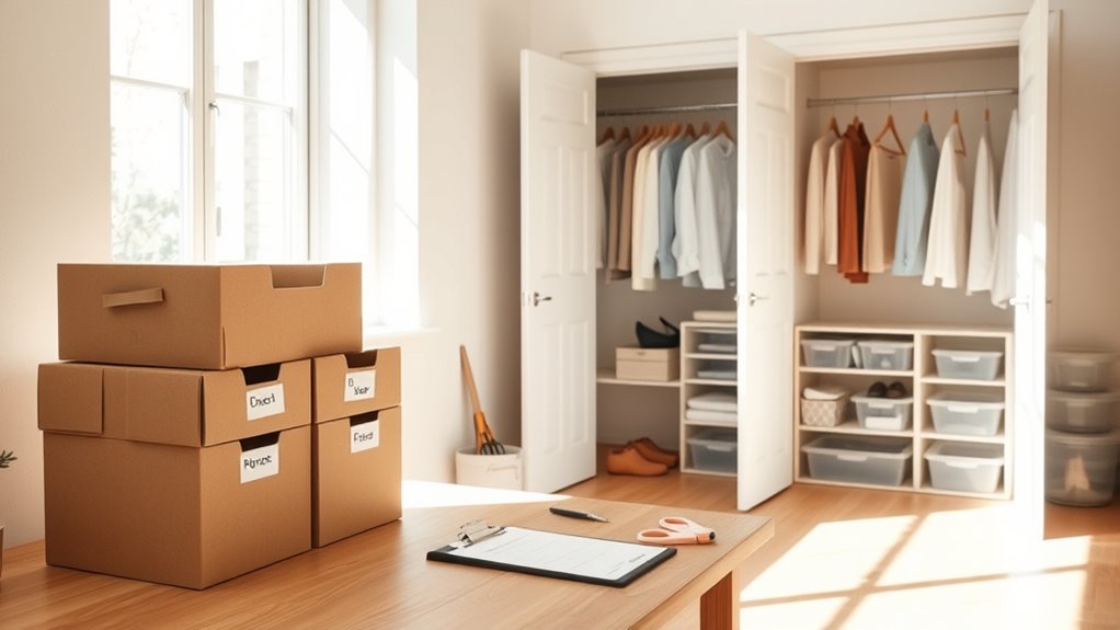 gather supplies organize space