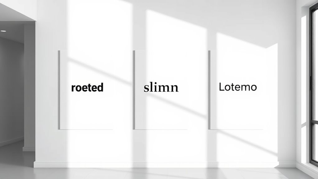 mindful minimalist font selection