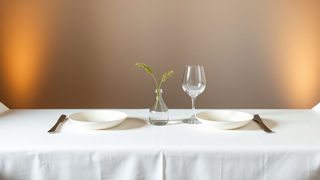 minimalist elegant dining setup