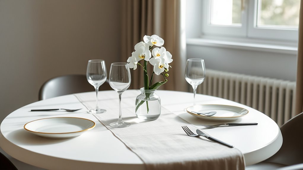 minimalist intentional table setting
